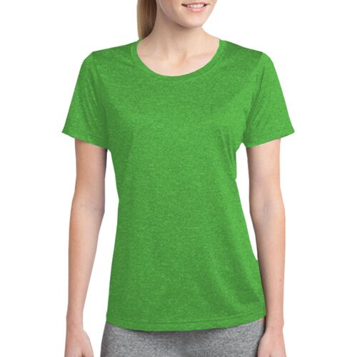 Ladies Heather Poly T-Shirt Thumbnail