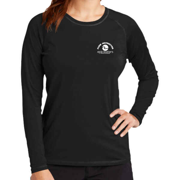 Aquatics Flow Rider Instructor - ® Ladies Long Sleeve Rashguard Tee Thumbnail